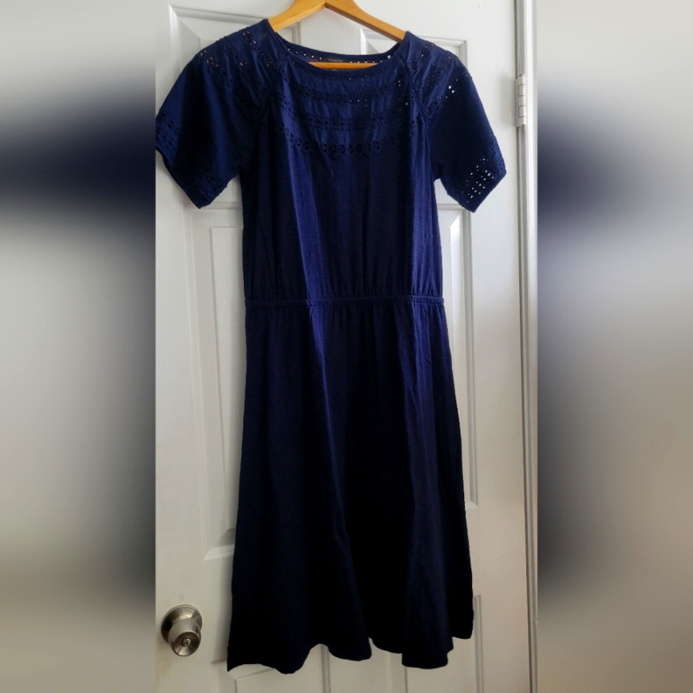Talbots Talbots Dark Blue Midi Dress - Size Small